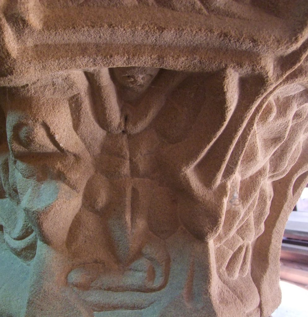 Ballidon Sheela with other font carving